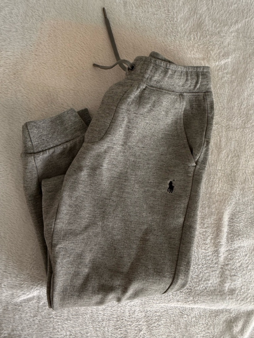 Polo by Ralph Lauren Heather Gray Kids Joggers with Logo